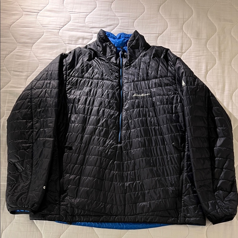 Eddie Bauer Men’s Quarter-Zip Puffer Sweater Jacket